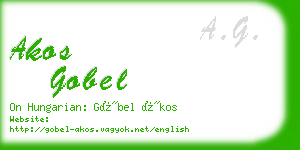 akos gobel business card